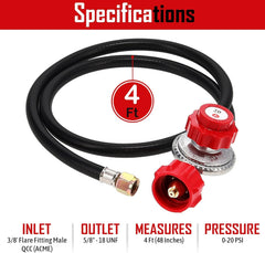Gas One 2109-RED perilla roja de ajuste que facilita controlar la presión