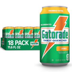 Gatorade lata frontal naranja mostrando etiqueta y utilidad refrescante