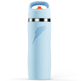 Gatorade botella Overtime vista frontal color azul, diseño resistente