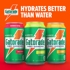 Gatorade comparación de tamaño de lata para visualizar porción individual