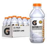 Gatorlyte botella frontal mostrando etiqueta y beneficio de rehidratación rápida