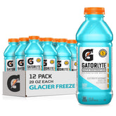Gatorlyte frontal pack mostrando 12 botellas y conveniencia de rehidratación