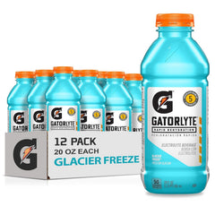 Gatorlyte frontal pack mostrando 12 botellas y conveniencia de rehidratación