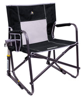 GCI Outdoor vista frontal de la silla Freestyle Rocker XL mostrando diseño y confort