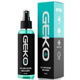 Geko envase frontal mostrando el spray para restaurar agarre