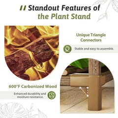 GENTINGBRO plant stand staged in living room showcasing styling and indoor placement benefit