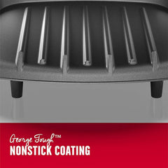 George Foreman preparando panini dorado y uniforme en minutos