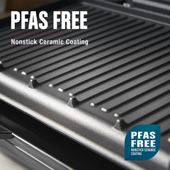 George Foreman grill pressing panini demonstrating quick meal prep benefit