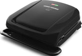 George Foreman vista frontal del producto listo para usar y ahorrar tiempo