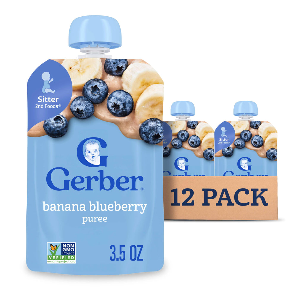 Gerber frente del paquete de 12 pouches, práctico y nutritivo