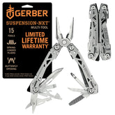 Gerber Suspension NXT vista frontal mostrando diseño compacto y clip