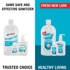 Close-up of Germ-X gel texture showing smooth clear formula and moisturizing feel