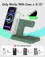 GETPALS AirPods dock side view showing stable placement and fast earbud charging