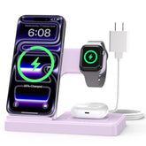 GETPALS front view of 3-in-1 charging station showing organized charging