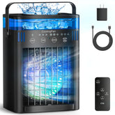 GEYUUM vista frontal del mini aire acondicionado, compacto y fácil de colocar