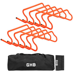 GHB vallas frontal paquete mostrando set de 10 y bolsa, ideal transporte