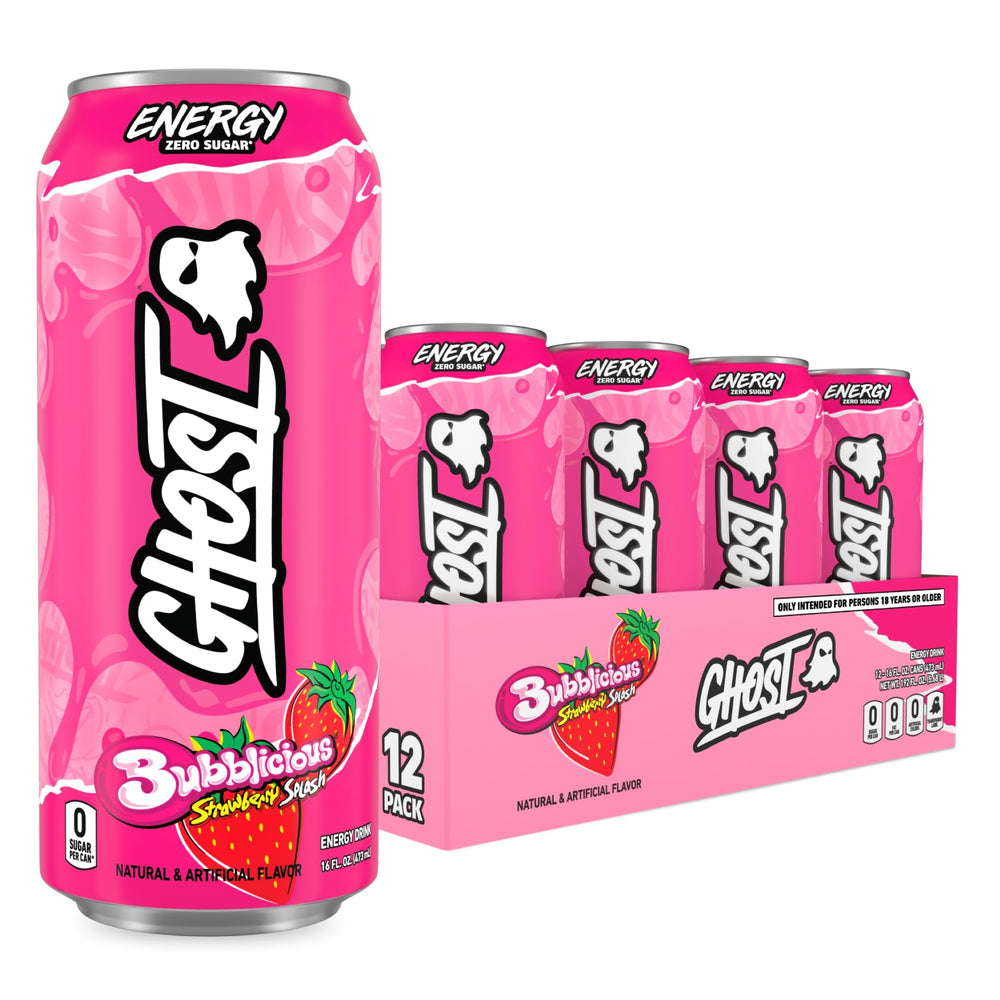 GHOST lata frente con diseño y beneficio sabor auténtico