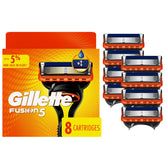 Gillette Fusion5 pack frontal mostrando 8 recambios y beneficio de ahorro