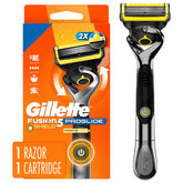 Gillette Fusion5 ProGlide vista frontal con diseño ergonómico y afeitado más suave