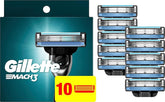 Gillette Mach3 embalaje frontal mostrando pack de 10 recambios y conveniencia
