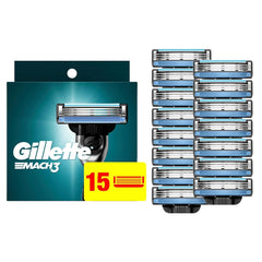 Gillette Mach3 paquete frontal mostrando las 15 recargas y beneficio de ahorro