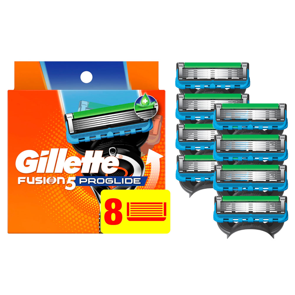 Gillette ProGlide paquete frontal mostrando 8 recambios y presentación clara