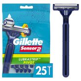 Gillette Sensor2 frontal del paquete mostrando 25 unidades y conveniencia