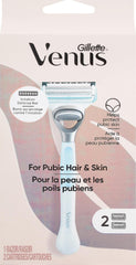 Gillette Venus vista frontal del recortador rosa, control y comodidad