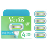 Gillette Venus embalaje frontal mostrando pack de 4 recambios y comodidad