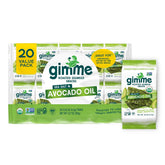 gimMe imagen frontal del paquete Sea Salt & Avocado con diseño y beneficio práctico