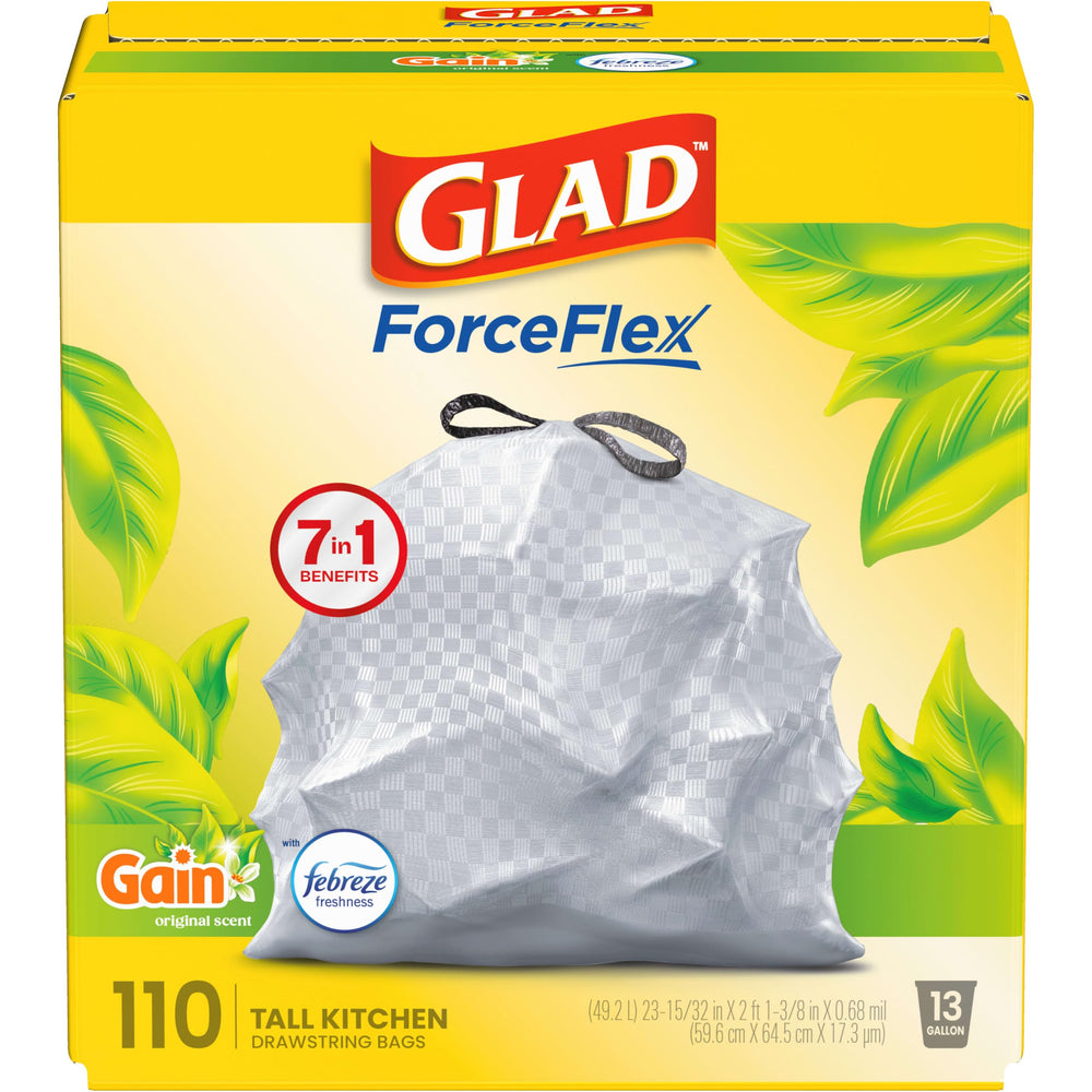 Glad paquete frontal mostrando diseño y cantidad, ventaja de compra grande