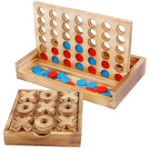Glintoper tablero frontal mostrando ambos juegos y aspecto rústico decorativo