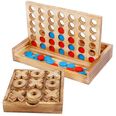 Glintoper tablero frontal mostrando ambos juegos y aspecto rústico decorativo
