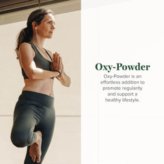 Global Healing Center cápsulas Oxy-Powder sobre fondo neutro para fácil ingestión