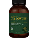 Global Healing Center envase frontal mostrando Oxy-Powder, ayuda limpieza intestinal