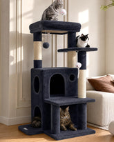 Globlazer torre frontal mostrando estructura y estabilidad para gatos