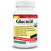 Glucocil frasco frontal mostrando etiqueta clara y beneficios principales