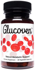 Glucoven frasco delantero mostrando etiqueta clara y beneficio de soporte metabólico