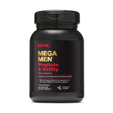 GNC Mega Men Prostate & Virility frente del envase mostrando la marca y beneficio