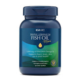 GNC frasco frontal mostrando etiqueta y cantidad, fácil identificación del producto