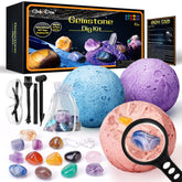 GobiDex empaque frontal con ilustración lunar y contenido visible para juego educativo