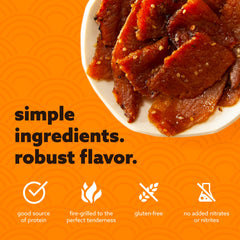 Golden Island bol con jerky listo para servir para un snack proteico rápido