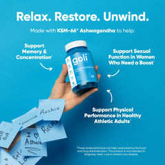 Goli label detail showing KSM-66 and Vitamin D ingredients and clarity