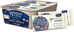 GoMacro paquete frontal mostrando 12 barritas, conveniente y orgánico