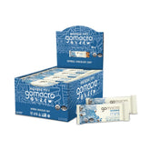 GoMacro frente del paquete MacroBar Mini avena y chispas, práctico y certificado