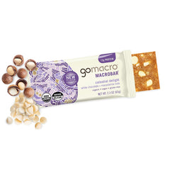 GoMacro macadamias crujientes destacadas aportando crocante y grasas saludables