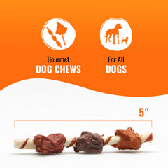 Good 'n' Fun kabob junto a regla para comparar tamaño y elegir apropiado