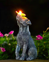 Goodeco estatua de perro frontal mostrando detalles y atractivo estético