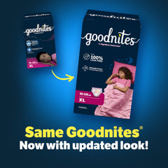 GoodNites textura absorbente cerca que muestra capacidad y rapid absorción