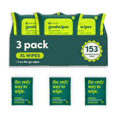 goodwipes frente del packaging mostrando el diseño y beneficio de limpieza